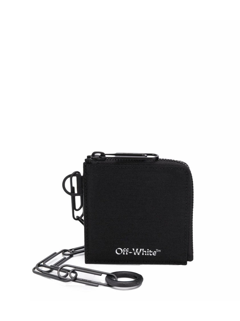 Off-White Logo Zip Chain Wallet