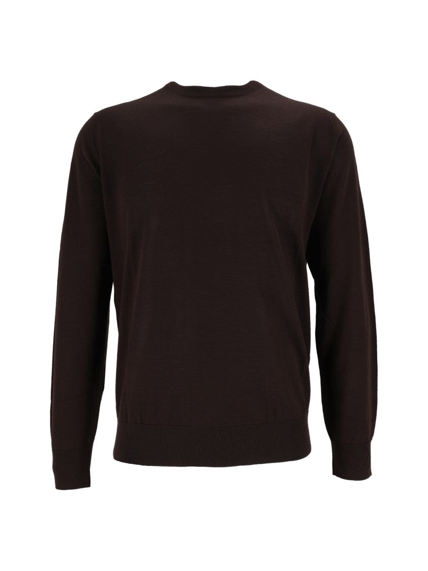 Ballantyne Brown Wool Round-Neck Sweater