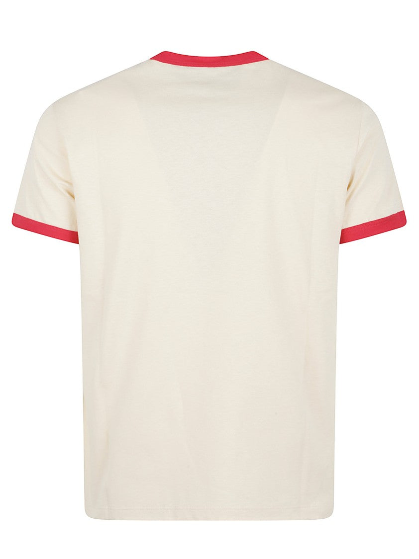 Valentino Garavani Cream Cotton T-Shirt With Playful Graphic Print
