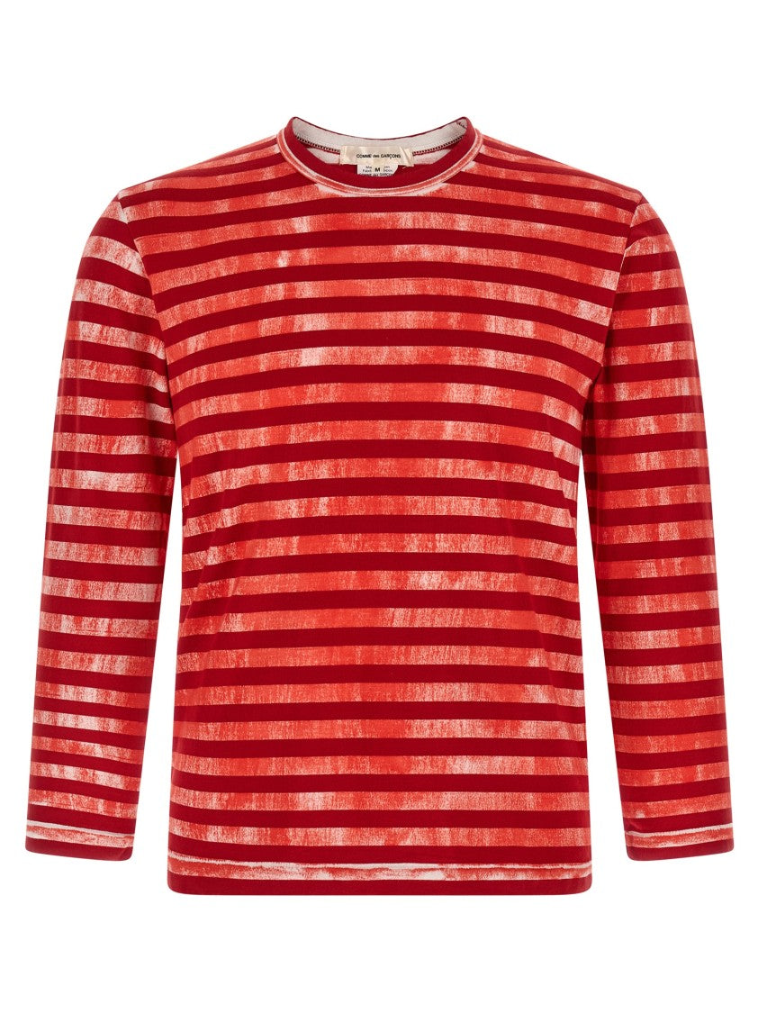 Comme Des Garçons Watercolor Striped Cotton Jersey T-Shirt