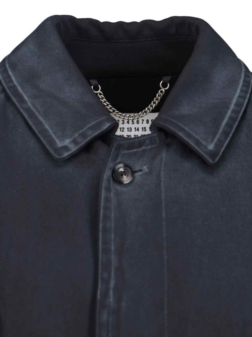 Maison Margiela Wool Coat With Waist Belt