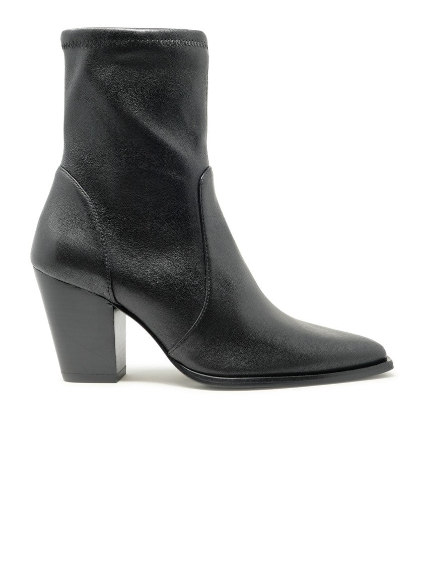 Stuart Weitzman Sm509 Black Nappa Jolene Bootie
