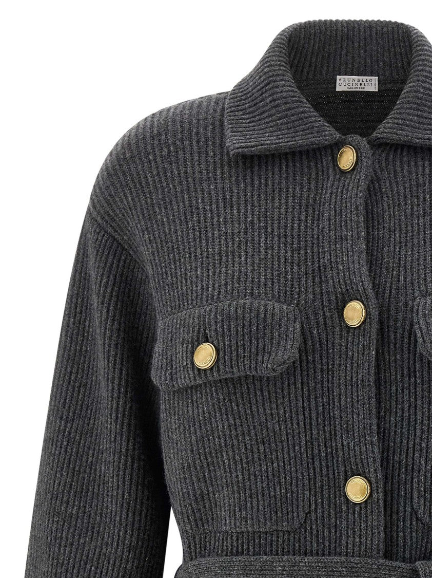 Brunello Cucinelli English Ribbed Cardigan