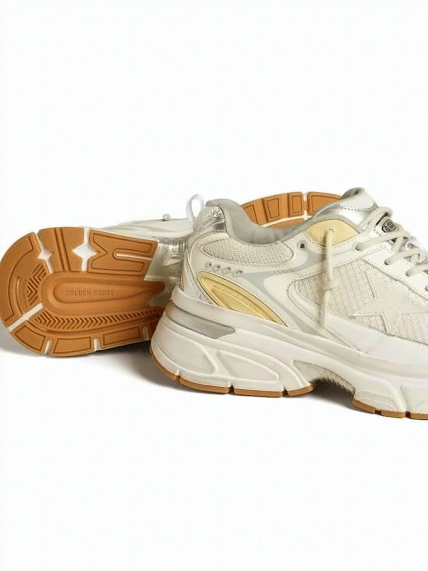Golden Goose Layered Sneakers With Mixed Materials