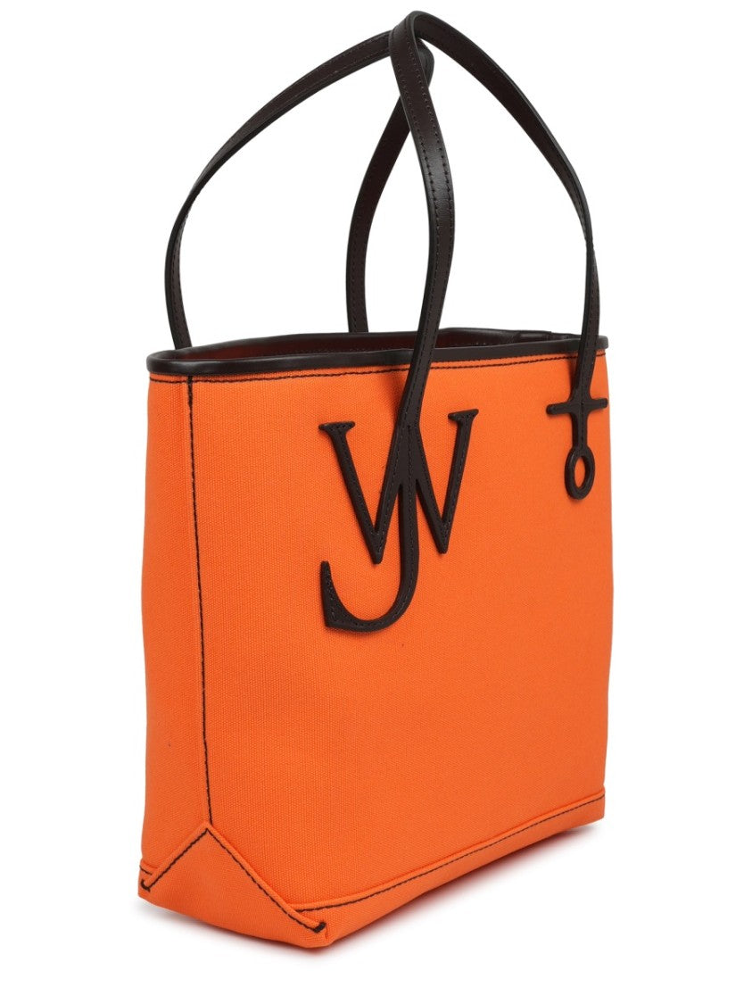 J. W. Anderson Vibrant Orange Cotton Tote Bag With Leather Accents
