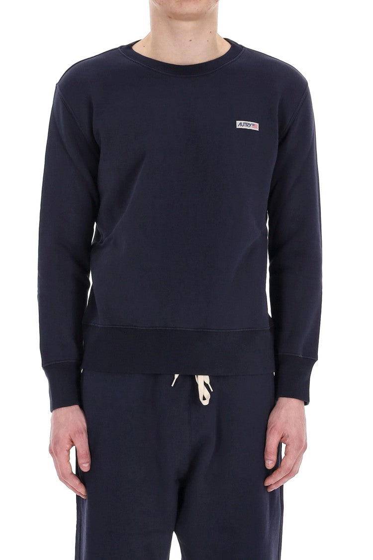 Autry Cotton Crewneck Sweatshirt With Logo