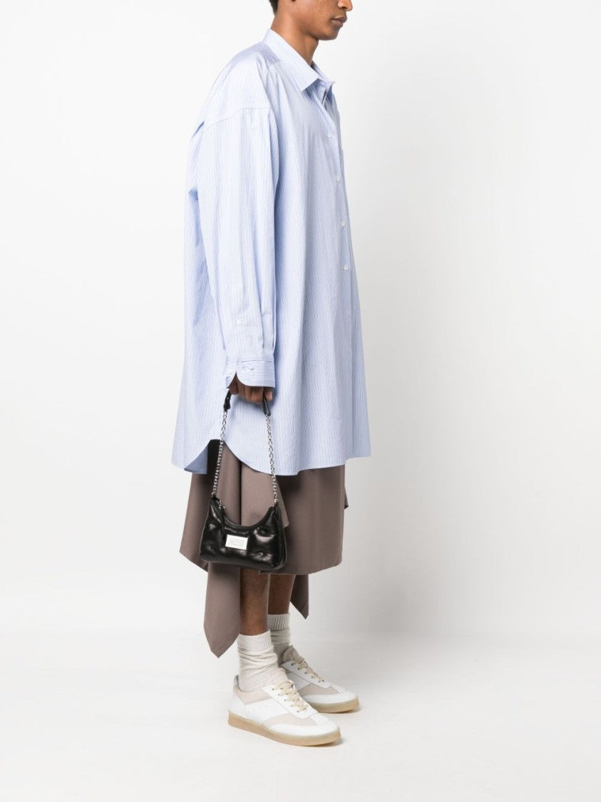 Maison Margiela Contemporary Black Bag With Puffy Silhouette And Chain Strap