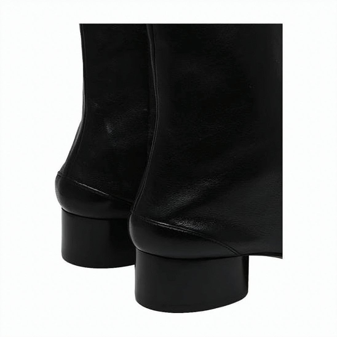 Maison Margiela Split-Toe Black Ankle Boots With Smooth Leather Finish
