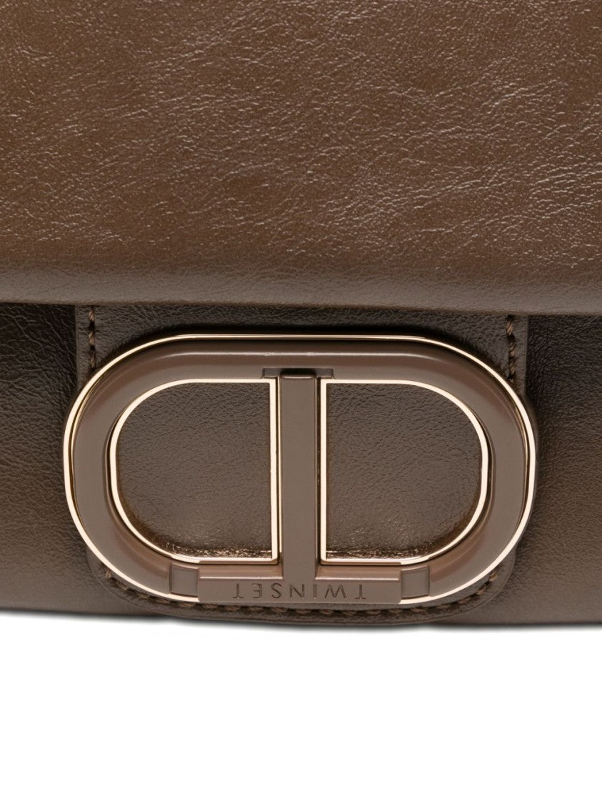 Twin-Set Structured Neutral Handbag