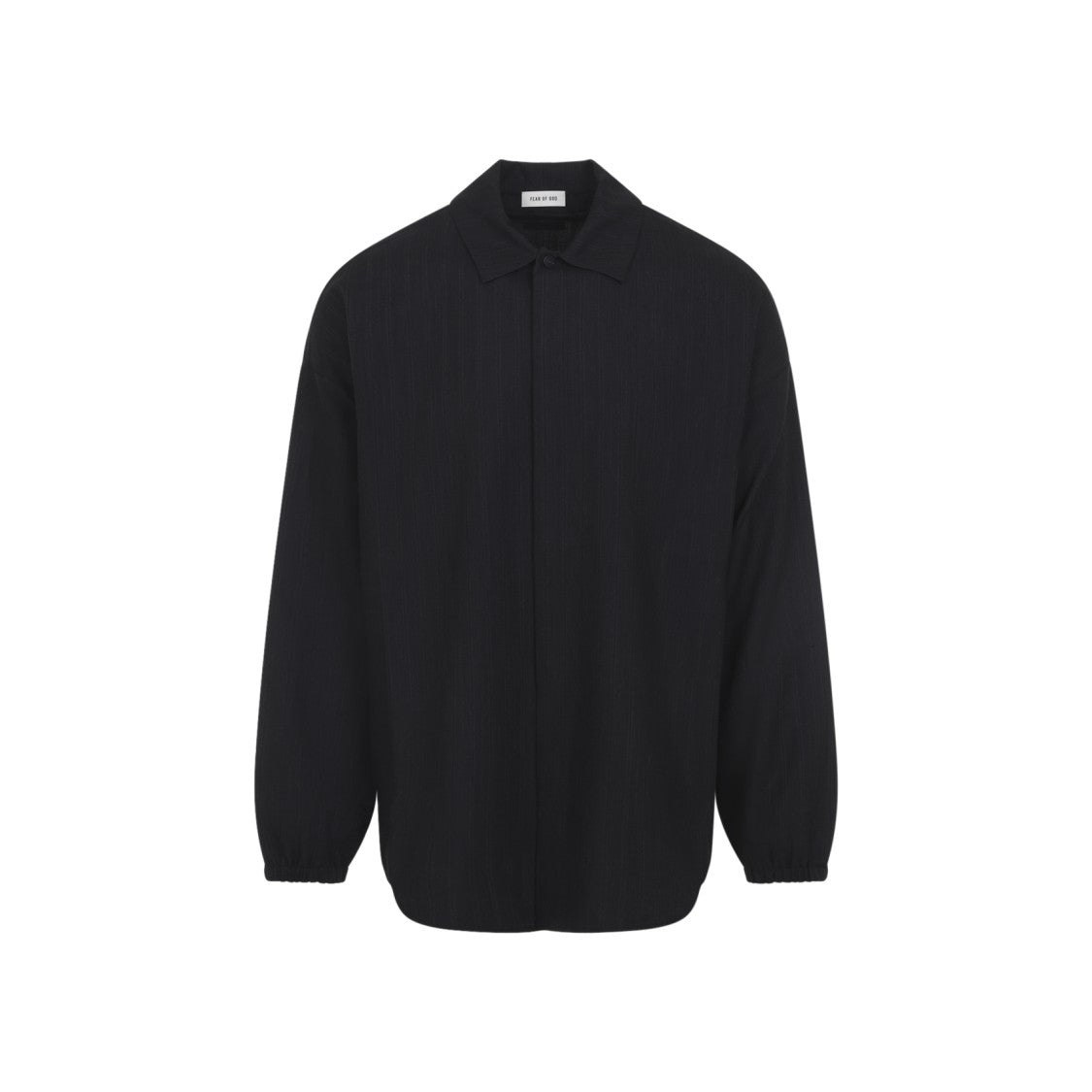 Fear Of God Black Virgin Wool Shirt With Classic Collar