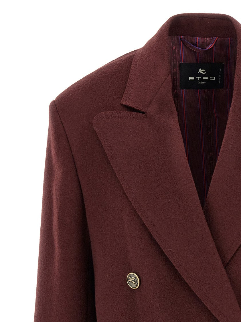 Etro Oversized Double-Breasted Wool And Cashmere Blazer
