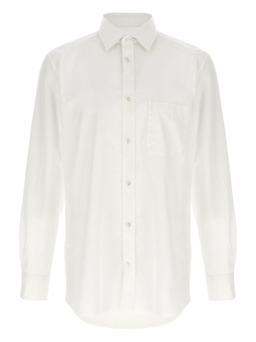 Maison Margiela Classic Long-Sleeve White Shirt With Design