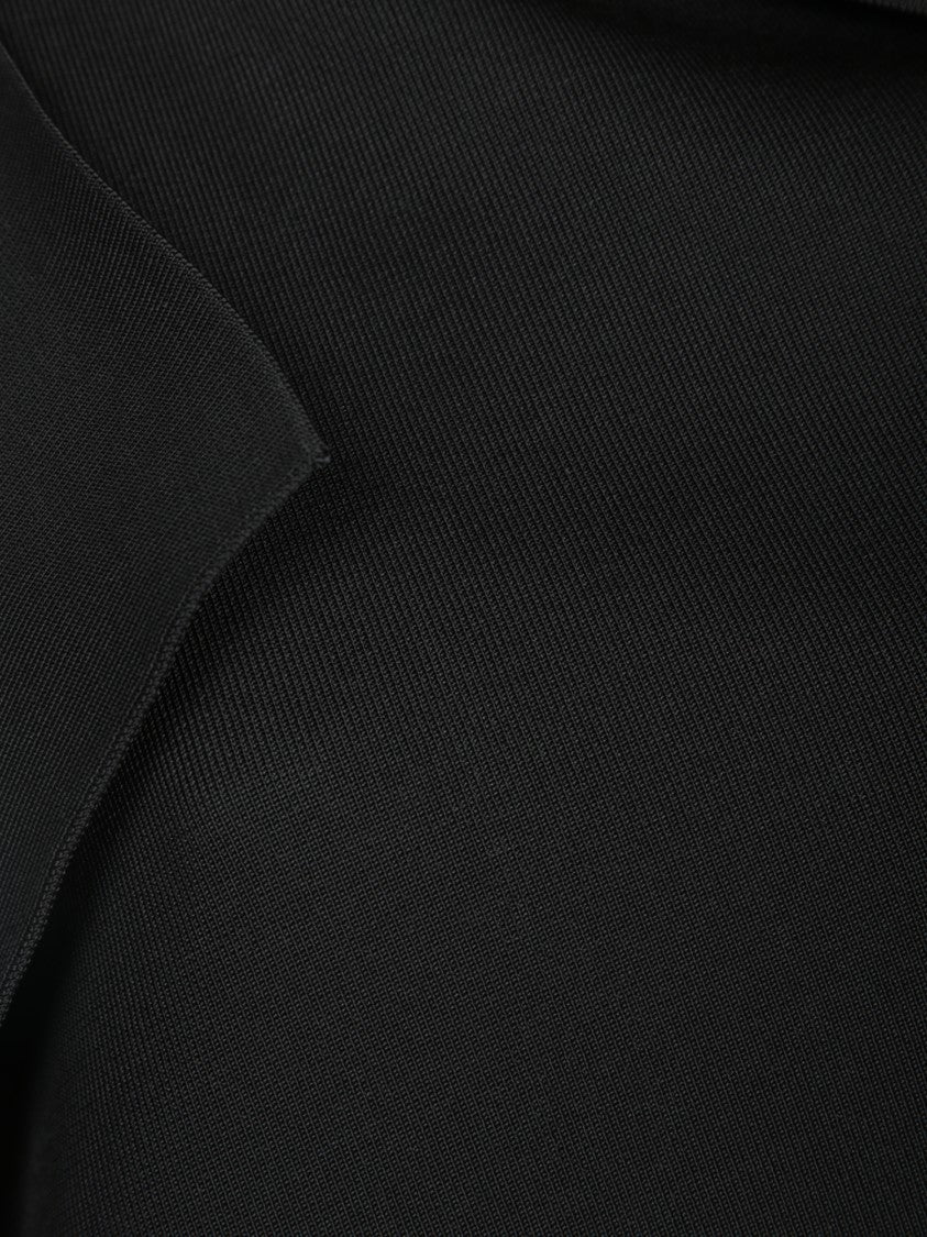 Jacquemus Draped Shawl Collar Black Dress