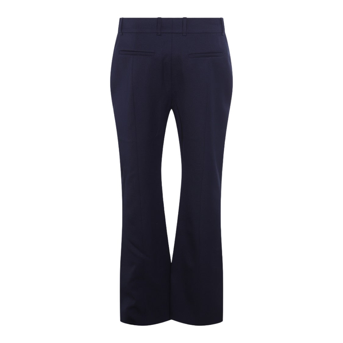 Alexander Mcqueen Tailored Blue Trousers With Flared Hem