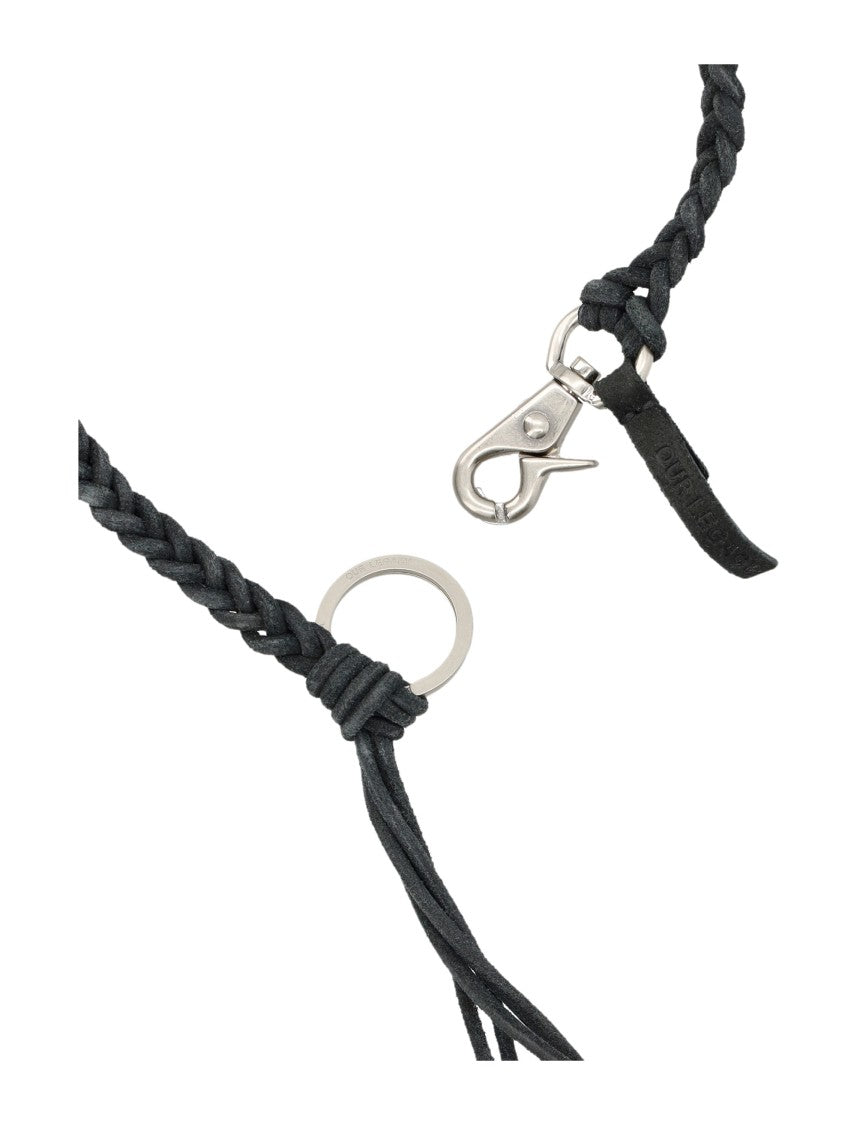Our Legacy Ladon Braided Black Cord Keychain