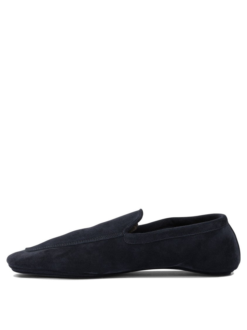 Henderson Baracco Blue Suede Loafers With Minimalist Silhouette