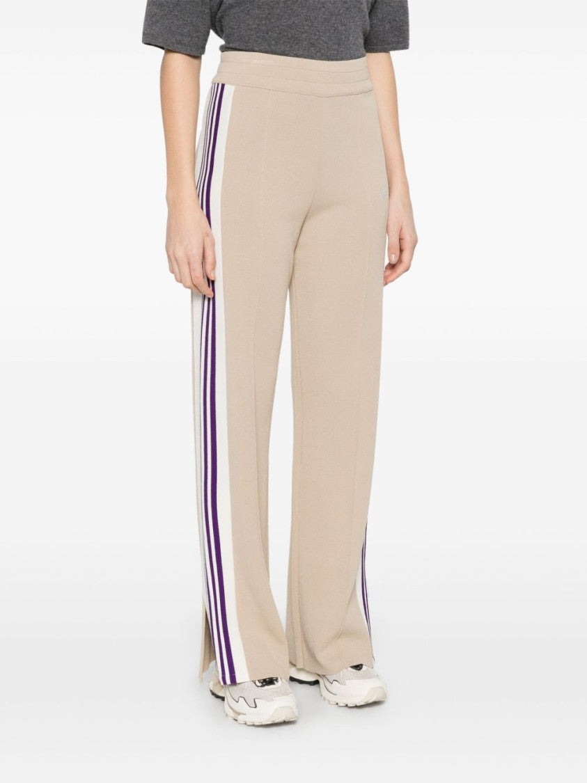 Autry High-Waisted Sand Trousers With Contrasting Stripes