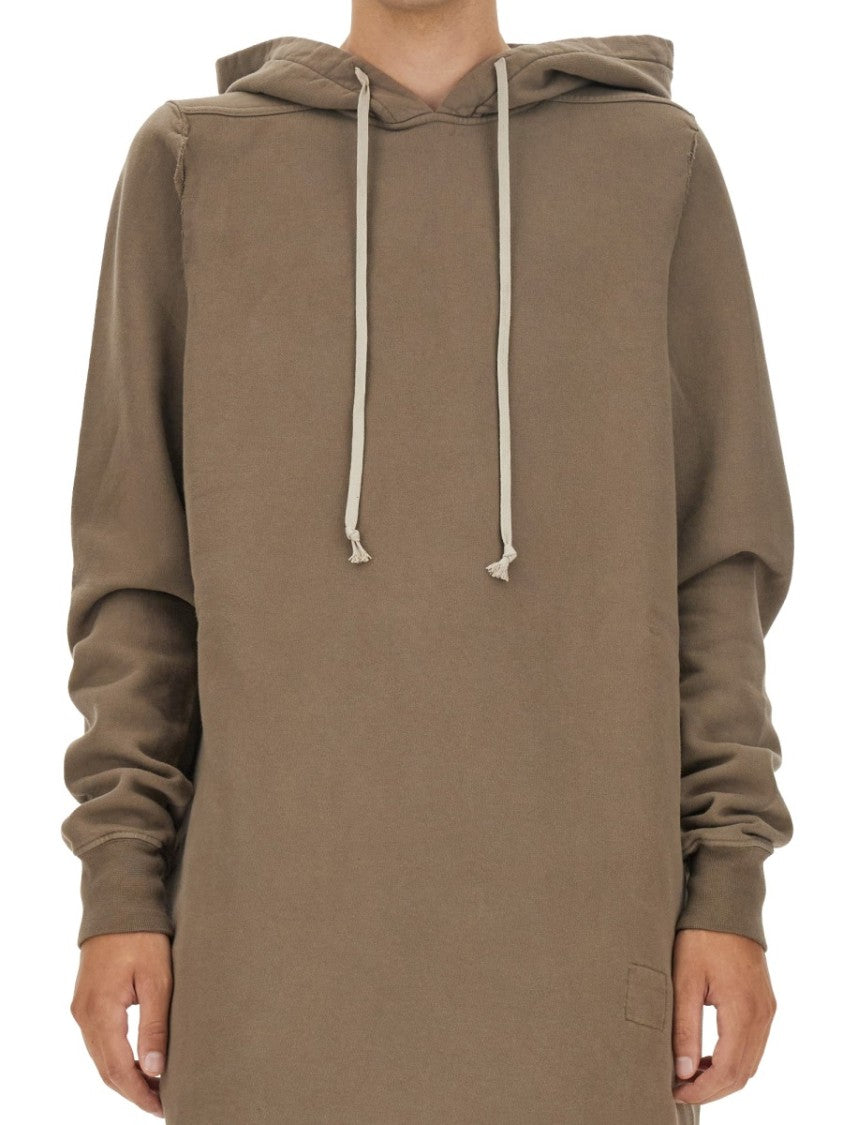 Drkshdw By Rick Owens Oversized Cotton Hoodie With Drawstring Hood