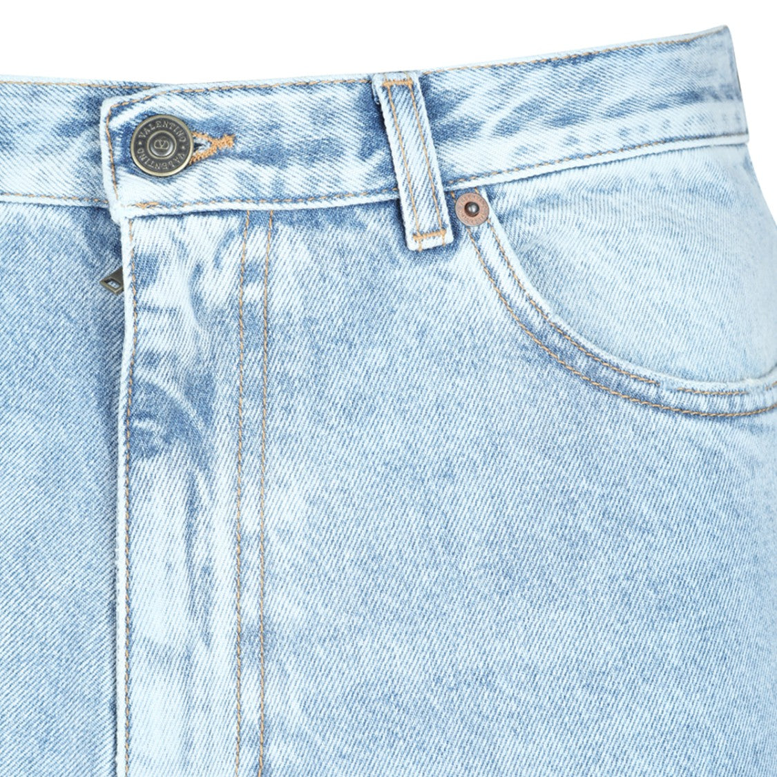Valentino Light Blue Denim Jeans With Classic Five-Pocket Design