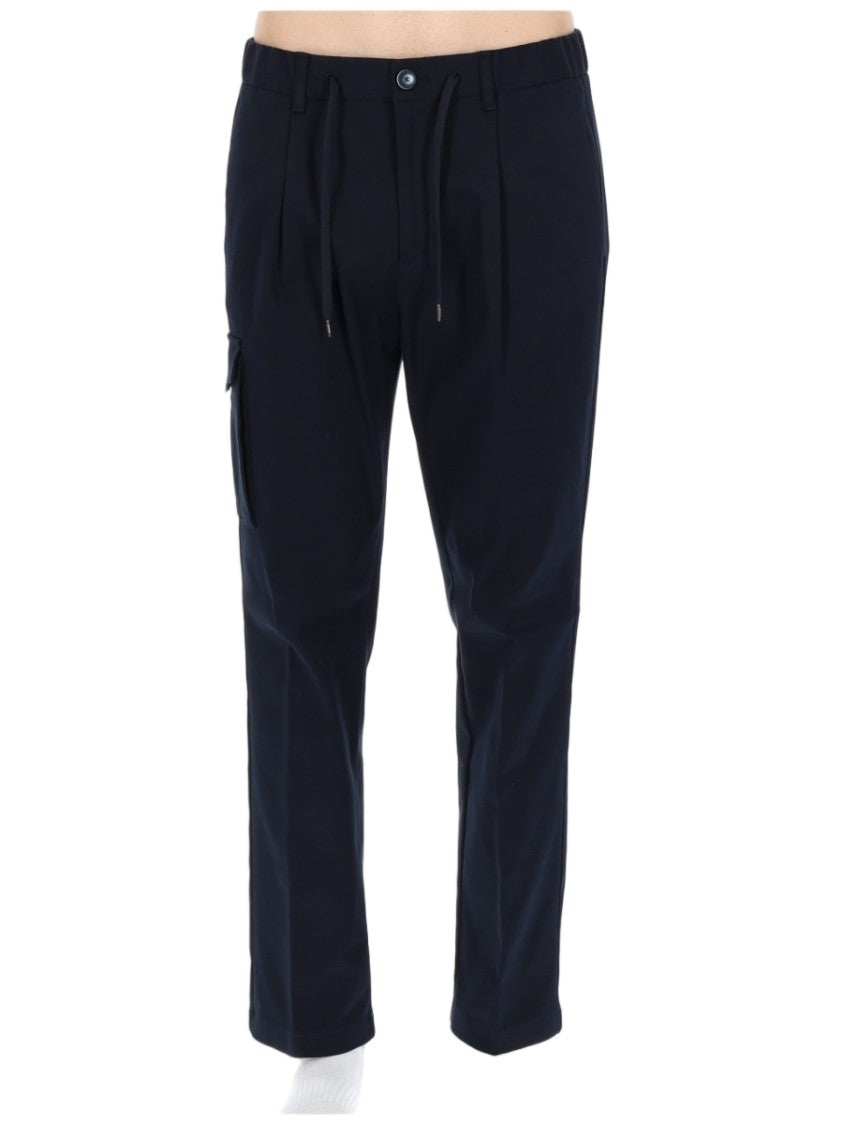 Herno Straight-Leg Tailored Pants With Cargo Pocket