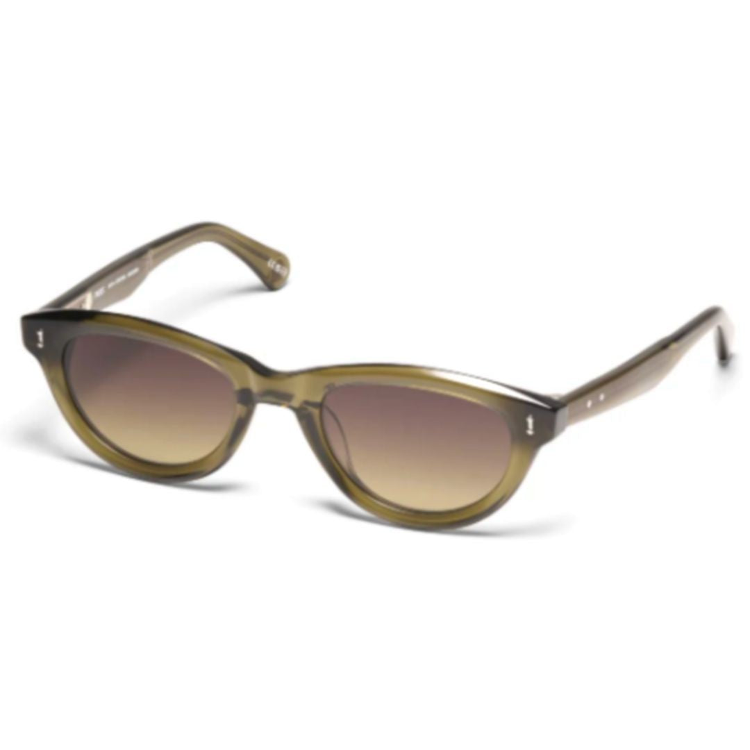 Peter And May S114 Cydonia Translucent Acetate Rounded Sunglasses With Gradient Lenses