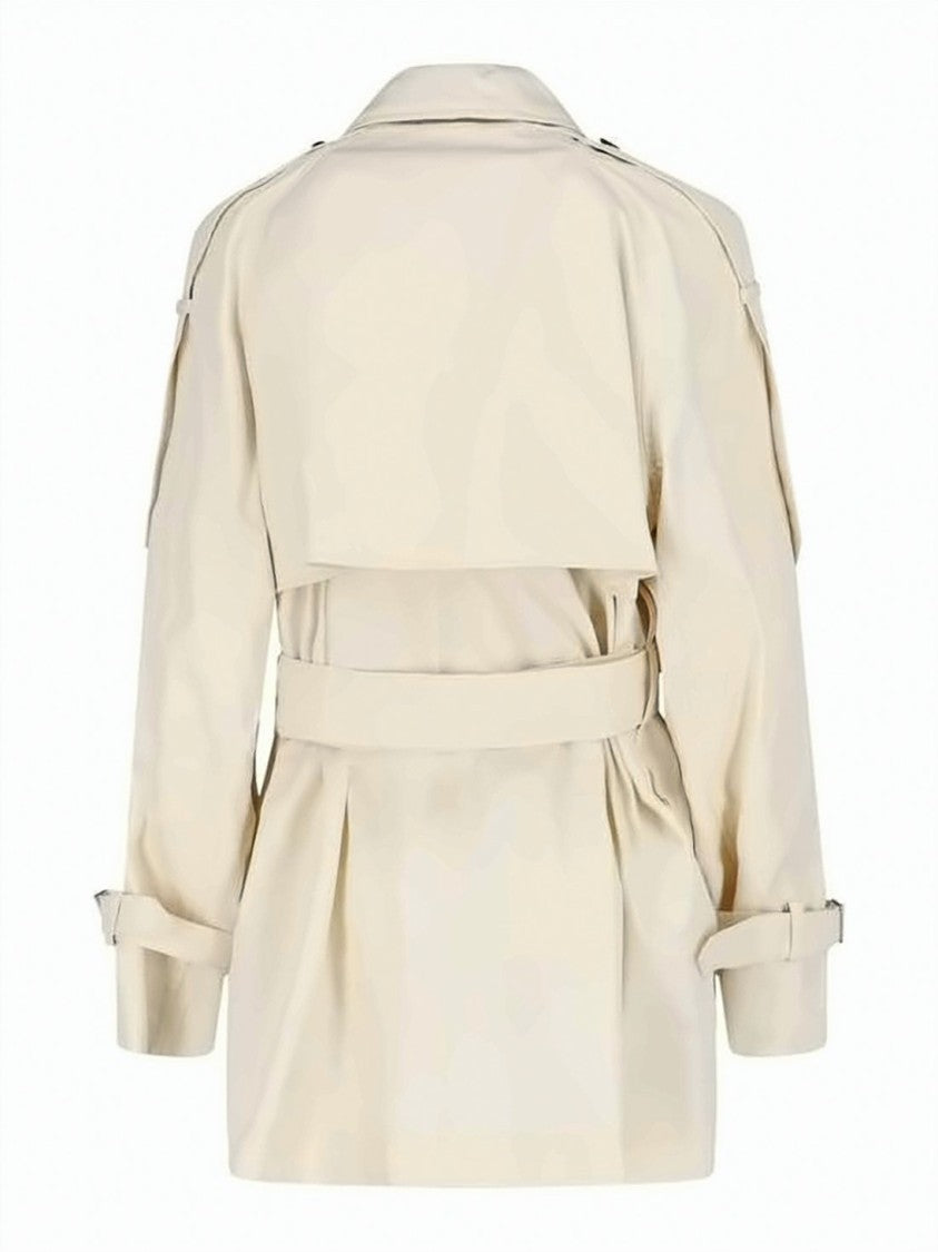 Burberry Double-Breasted Trench Coat With Belted Waist