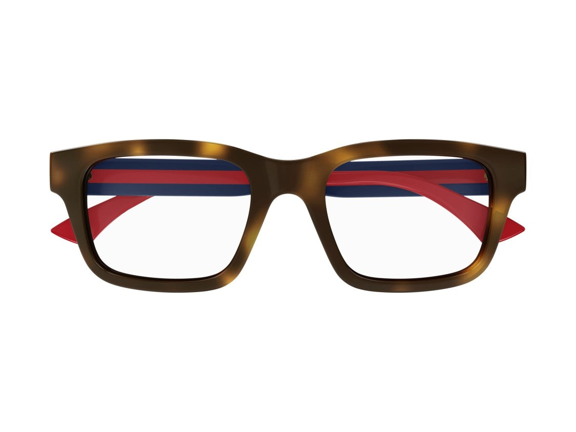 Gucci Gg1865o Striped Tortoiseshell Acetate Square Eyeglasses