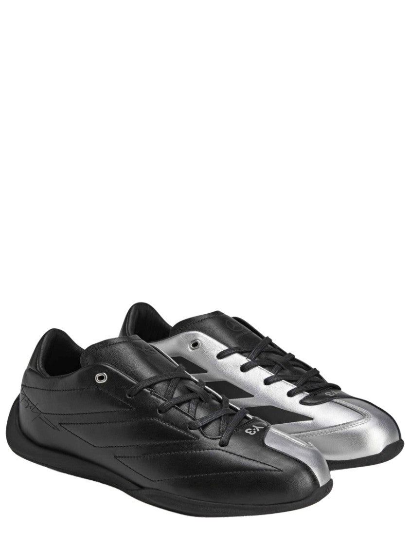 Y-3 X Amg Feroza Lo Y-3 X Amg Metallic Leather Sneakers