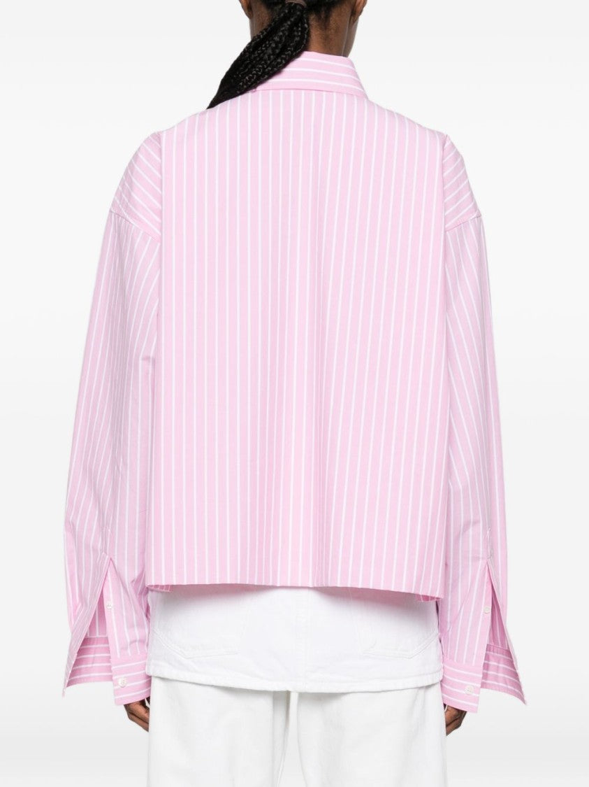 Balenciaga Cropped Button-Up Shirt With Classic Collar