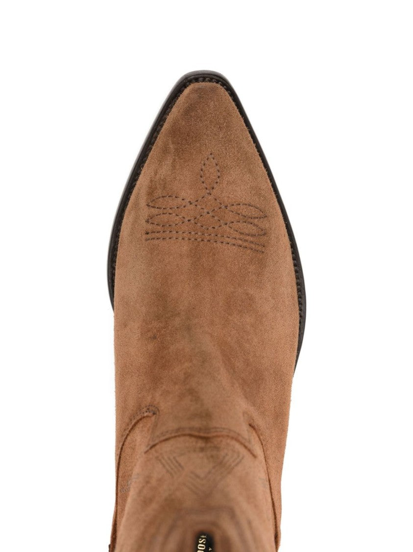 Golden Goose Mid-Calf Brown Calf Suede Boots