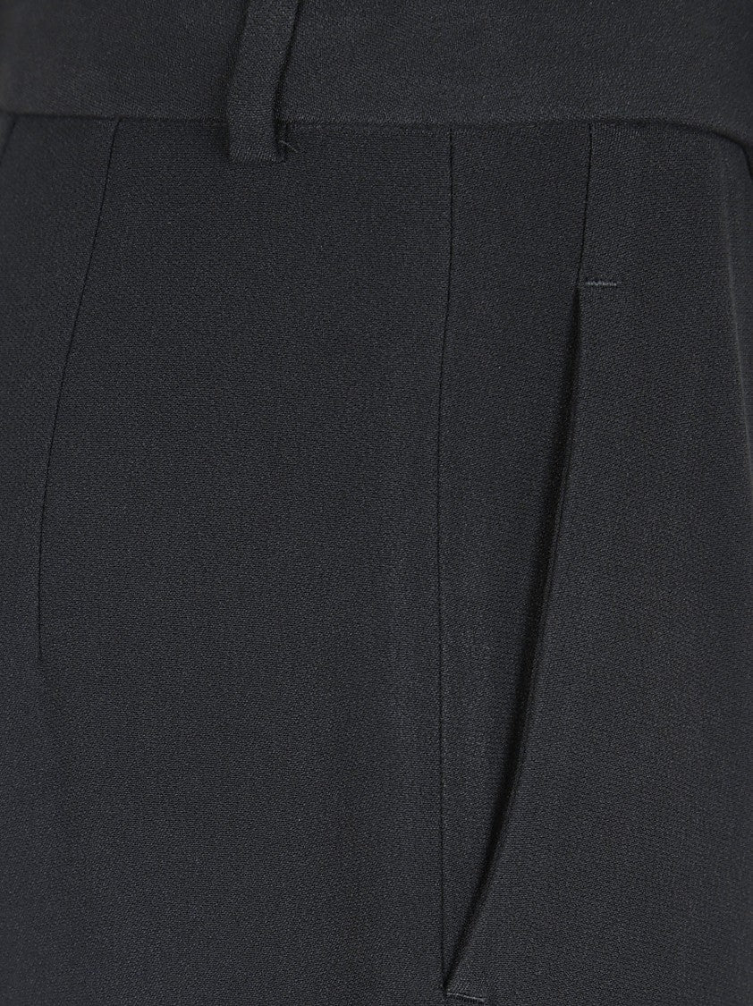 Ermanno Scervino Tailored Black Trousers With Straight-Leg Silhouette And Subtle Stitching
