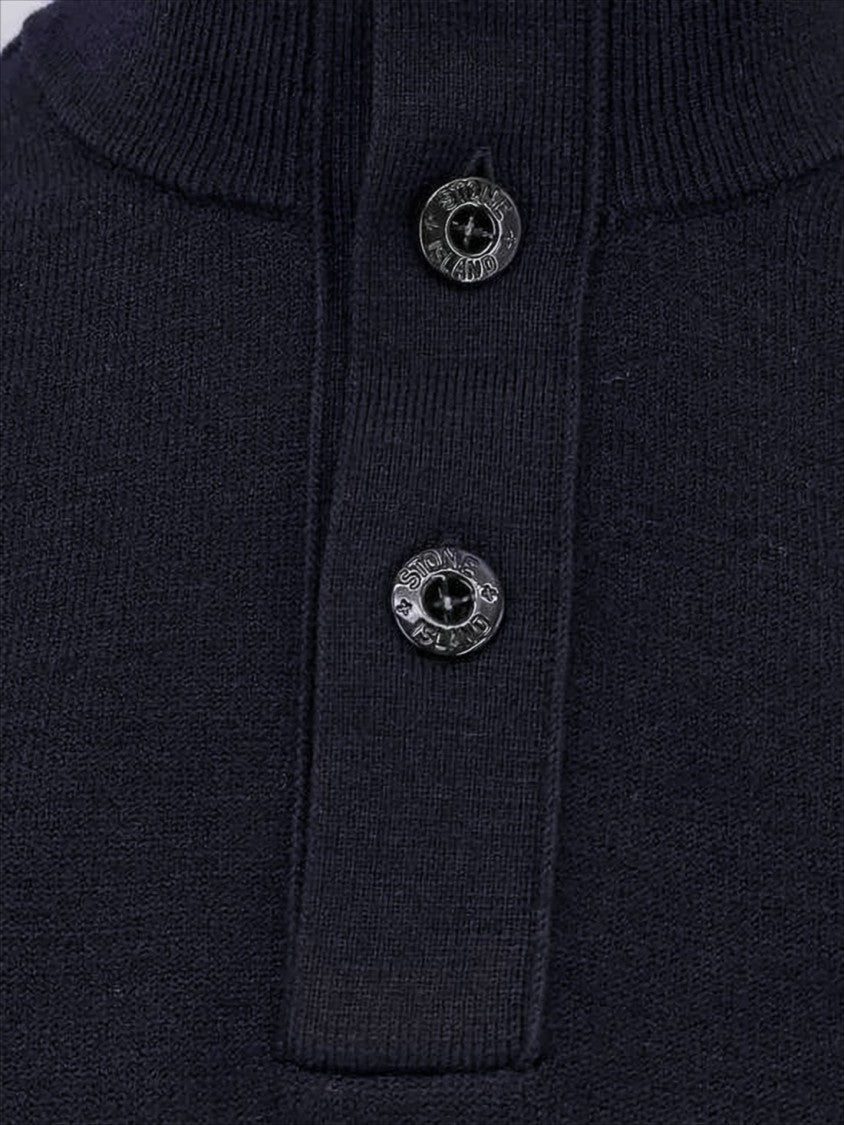 Stone Island Knitted Turtleneck Sweater With High Ribbed Collar
