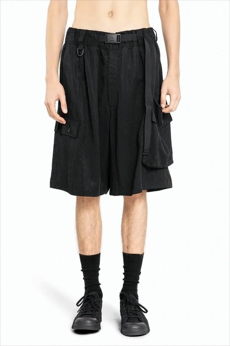 Y-3 Loose-Fit Black Shorts With Utility Pockets