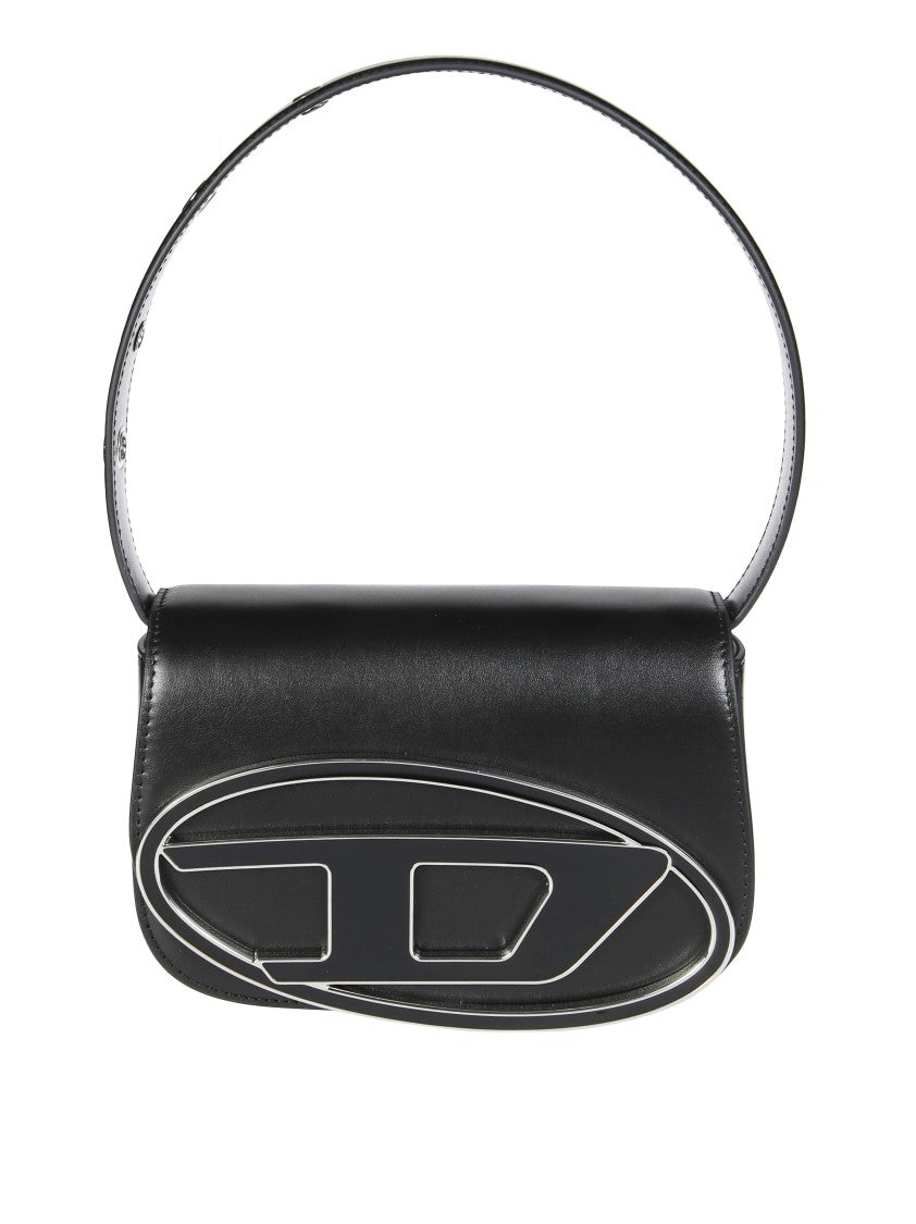 Diesel Structured Black Leather Handbag