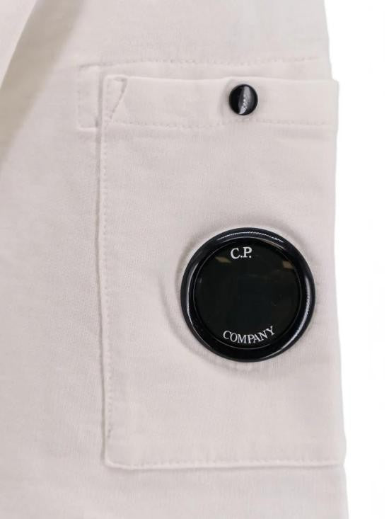 C.P. Company Short-Sleeve Cotton Sweatshirt With Logo Patch