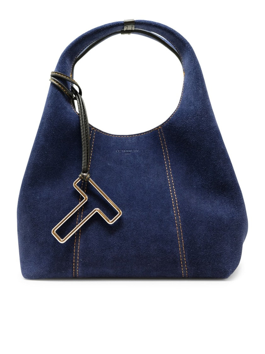 Le Tanneur Prussia Leather Denim Effect Small Handbag
