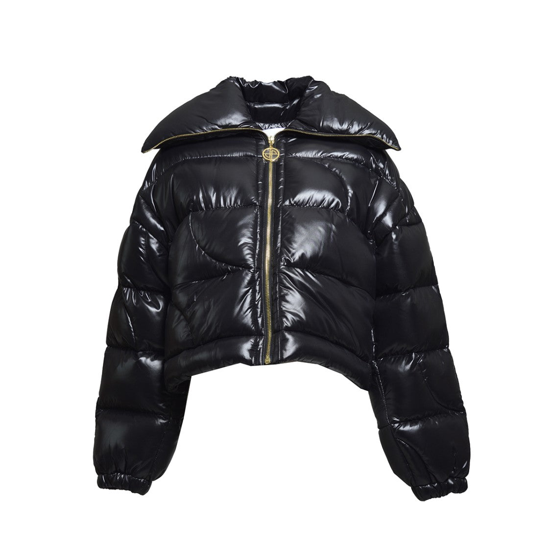 Patou Cropped Nylon Down Jacket - Black