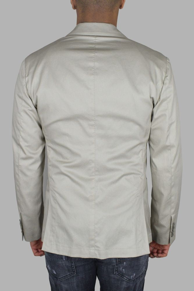 Dolce & Gabbana Beige Tailored Jacket With Notched Lapels