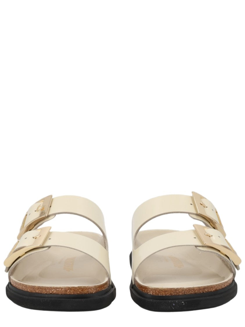 Birkenstock Neutrals Arizona Droplet Buckle Leather Sandals