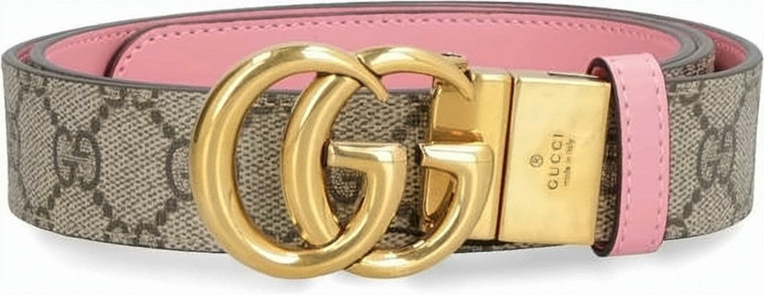 Gucci Reversible Fabric And Leather Belt