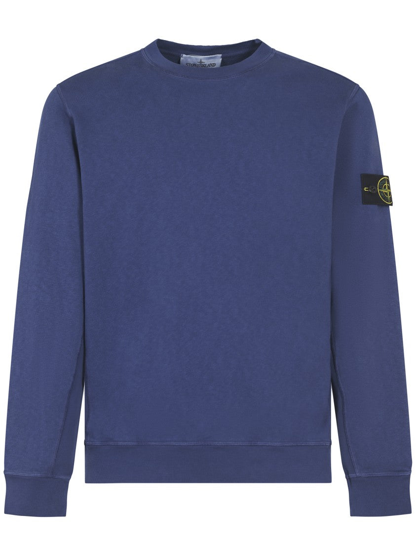 Stone Island Crew Neck Blue Sweater