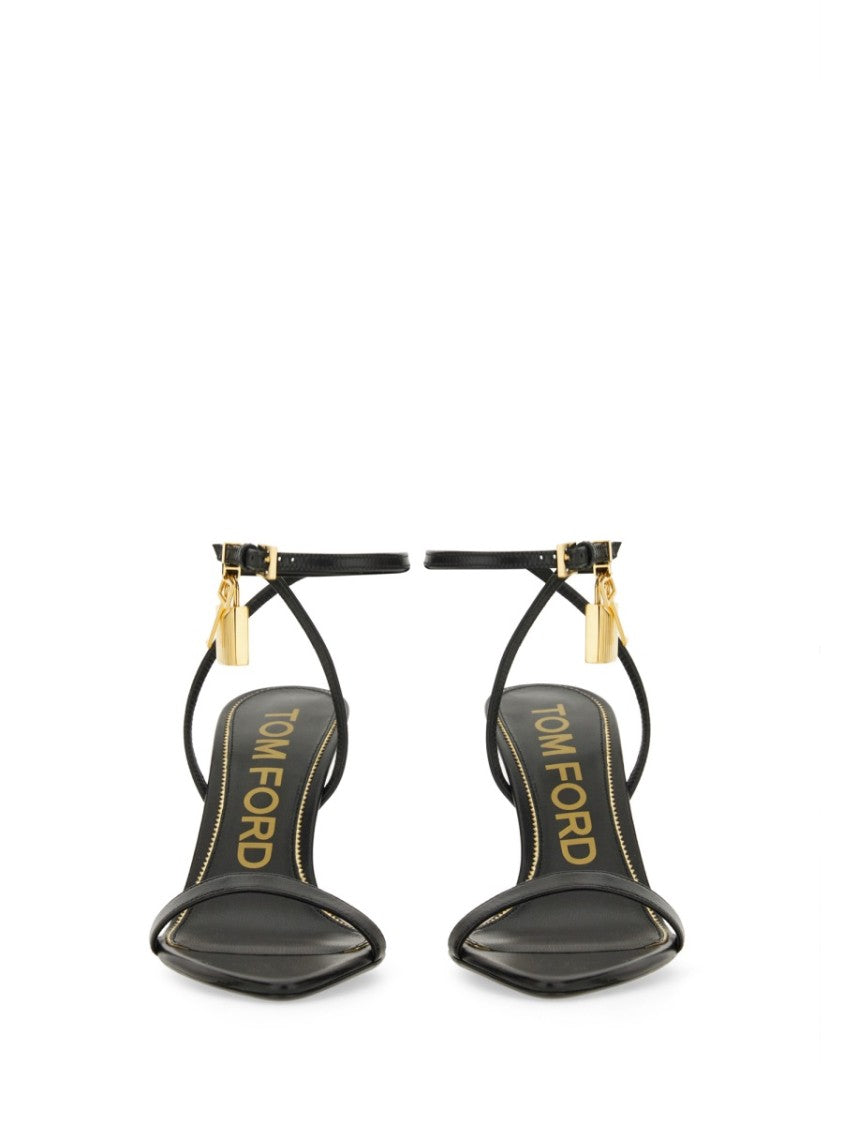 Tom Ford Black Sandal With Striking Padlock Detail