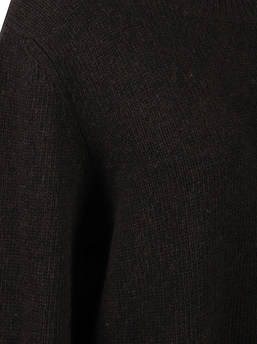 Prada Relaxed Fit Black Cashmere Knit Sweater