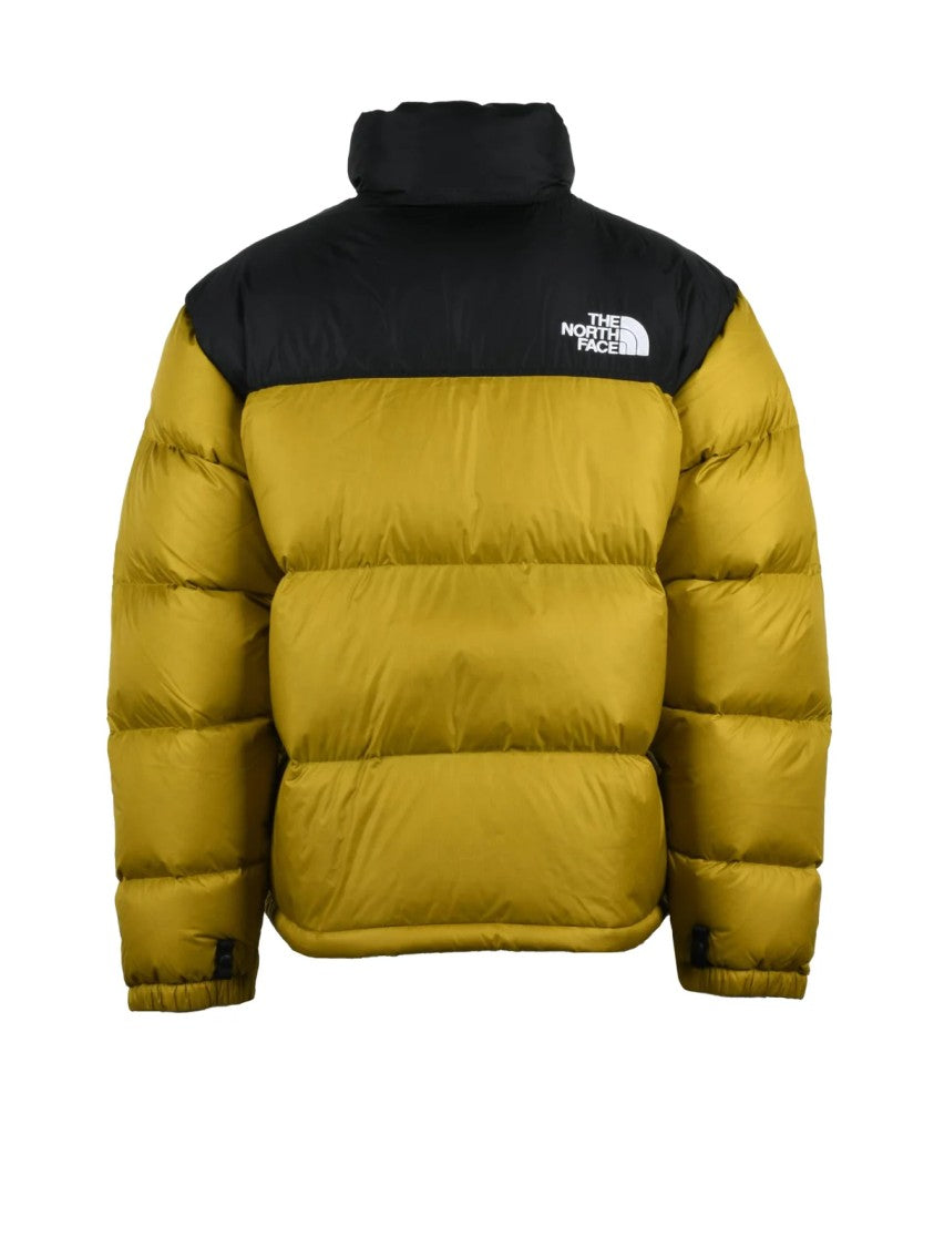 The North Face Black/Green Retro Nuptse Hooded Nylon Down Jacket