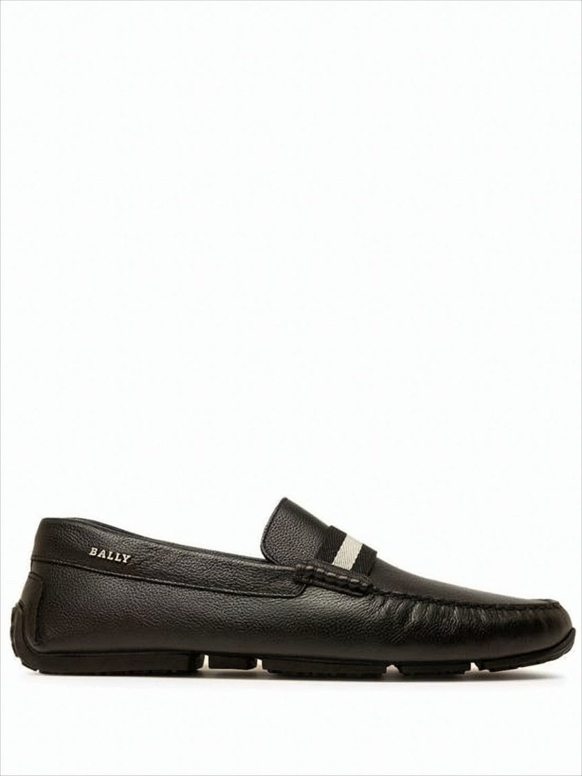Bally Textured Cowhide Leather Loafers