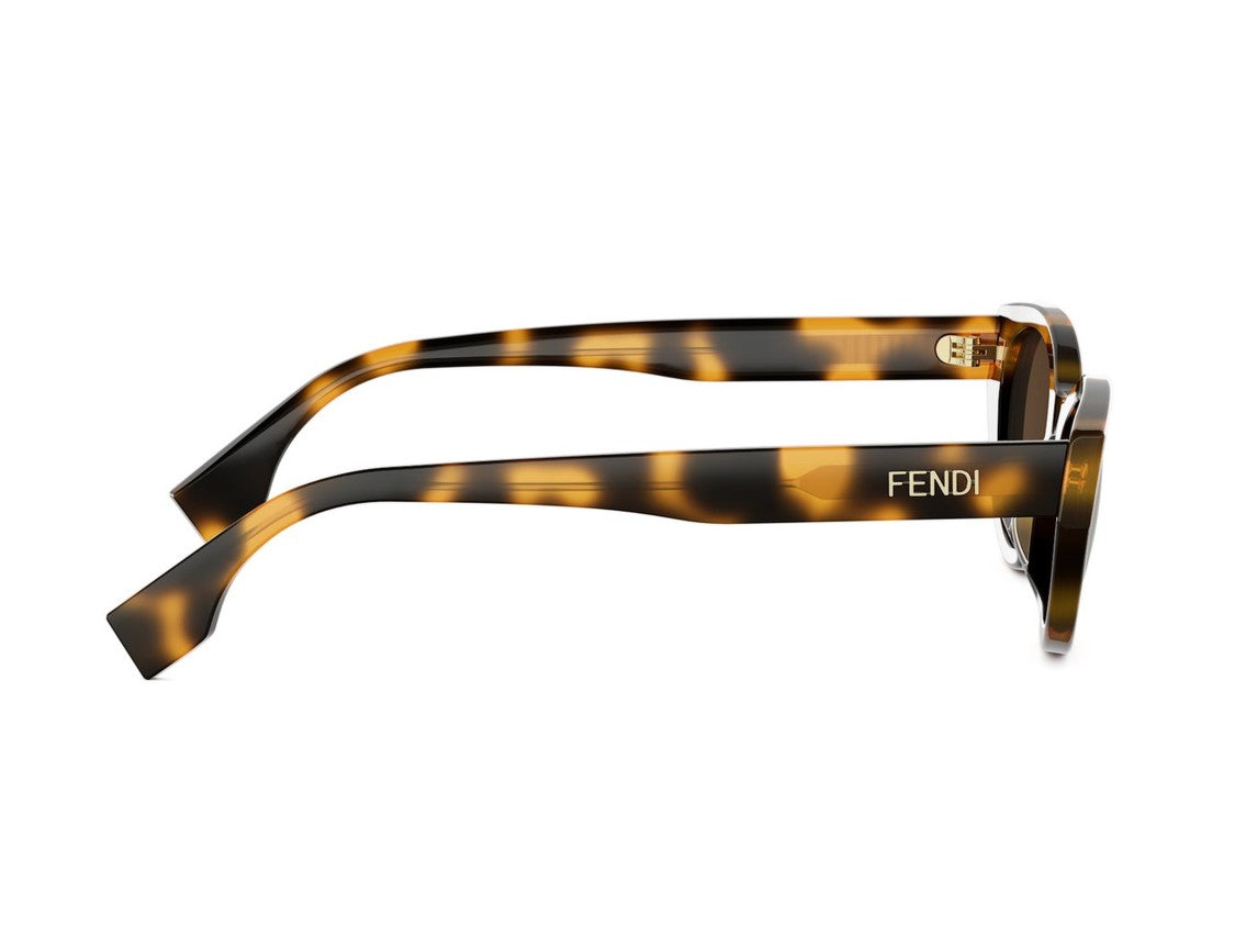 Fendi Fe40209i Tortoiseshell Cat-Eye Acetate Sunglasses