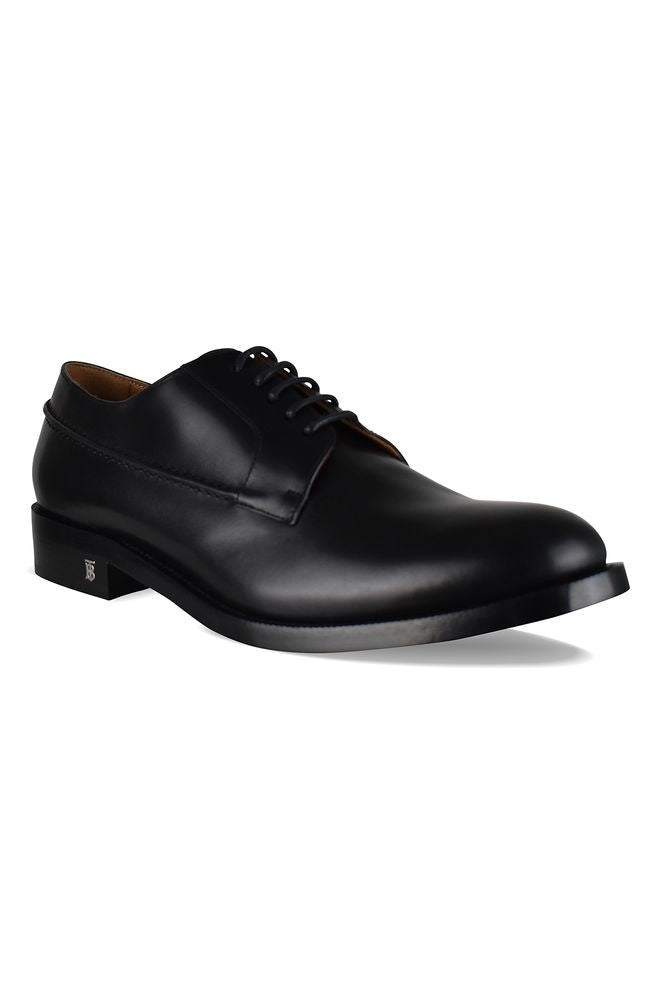 Burberry Cunningham Patent Leather Derbies With Silver-Plated Logo