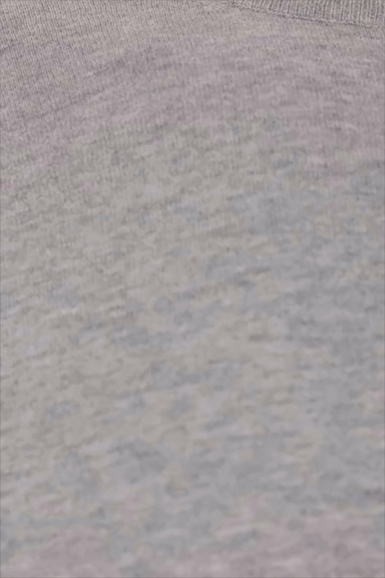 Brunello Cucinelli Relaxed Fit Crew Neck Grey Knit Sweater