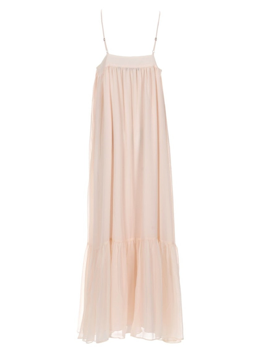 Rotate Birger Christensen Flowing Spaghetti Straps Chiffon Dress