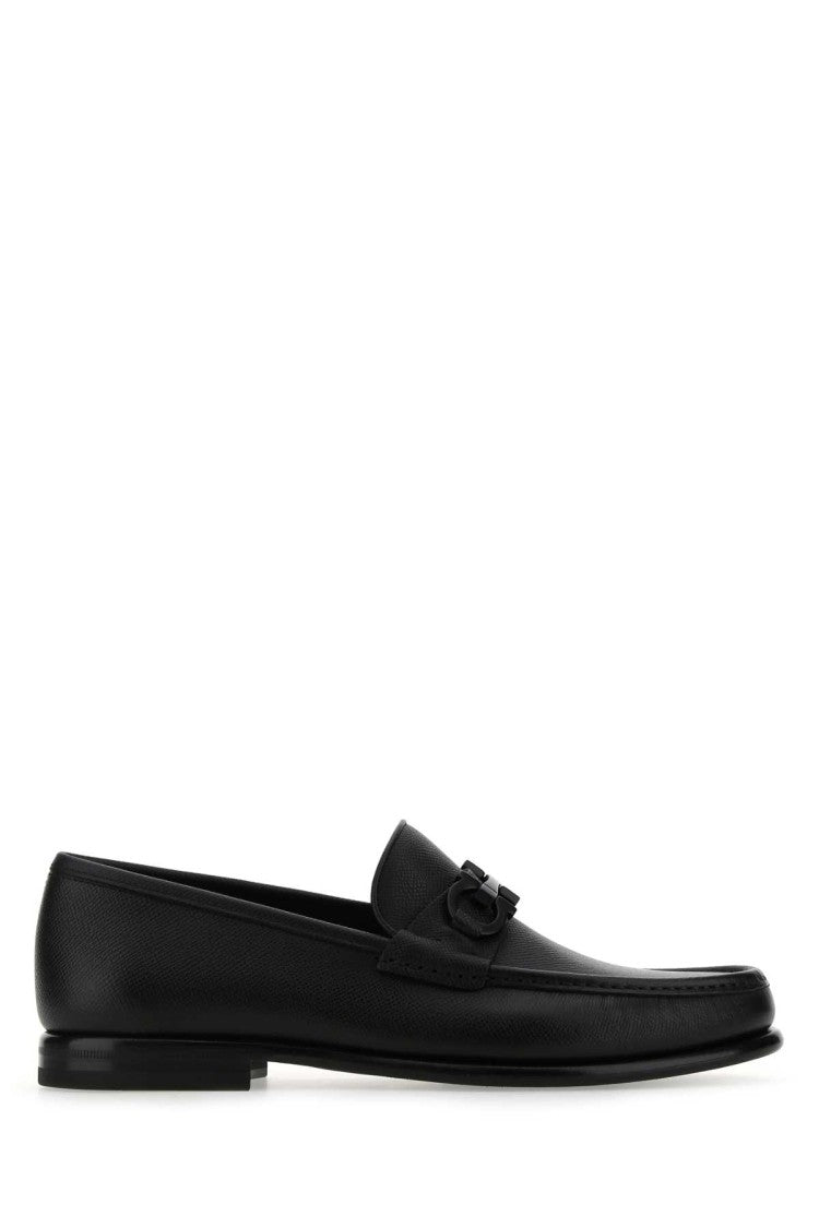 Salvatore Ferragamo Black Leather Loafers